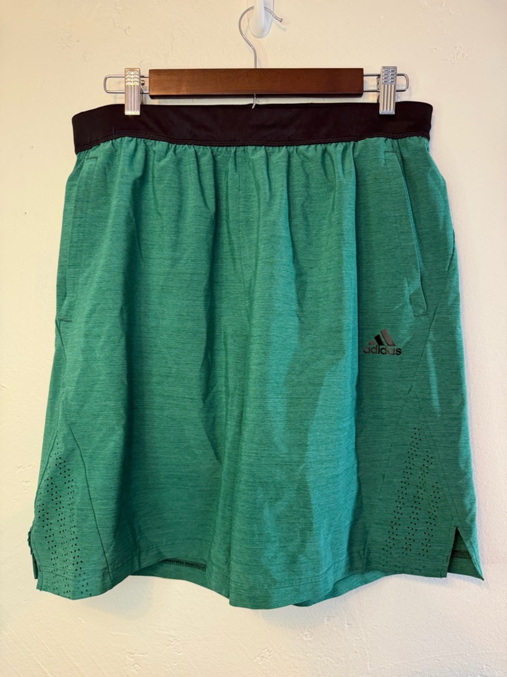 adidas  Green Athletic Skirt with Black Waistband